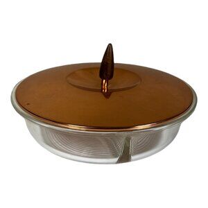 Pyrex Divided Dish with‎ Copper LId